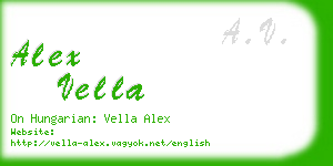 alex vella business card